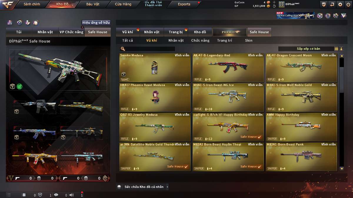 shop acc cf uy tin gia re